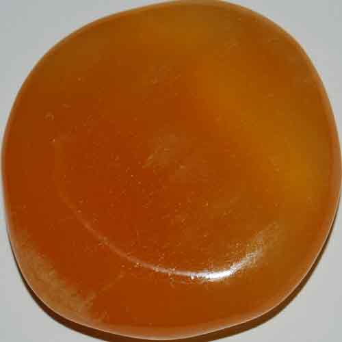 Orange Calcite Palm Stone #16
