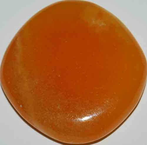 Orange Calcite Palm Stone #1