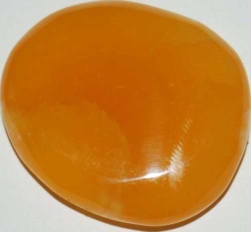 Orange Calcite Palm Stone #28