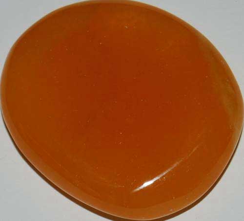 Orange Calcite Palm Stone #4
