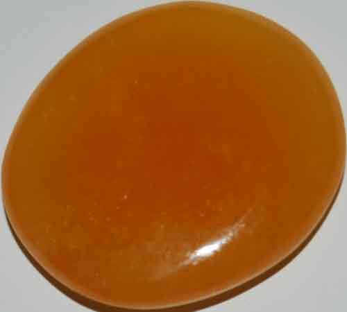 Orange Calcite Palm Stone #8