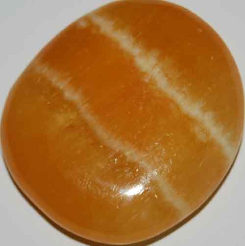 Orange Calcite Palm Stone #9