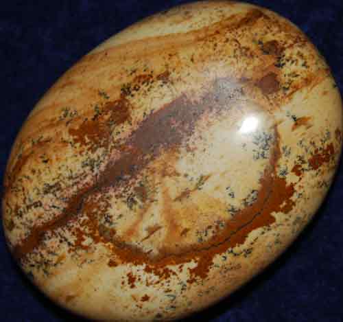 Picture Jasper Soap-Shaped Palm Stone #6