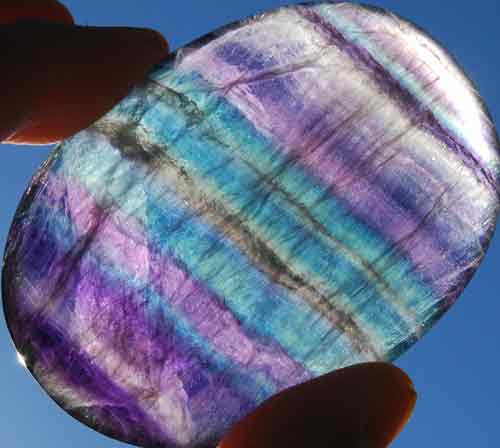 Rainbow Fluorite Soap-Shaped Palm Stone #5