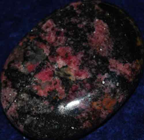 Rhodonite Soap-Shaped Palm Stone #28