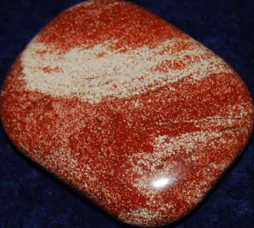 Red Striped Jasper Palm Stone #11
