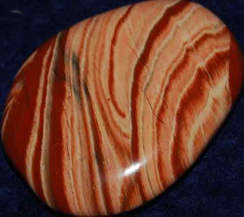 Red Striped Jasper Palm Stone #17