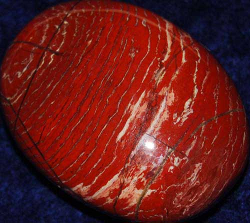 Red Striped Jasper Soap-Shaped Palm Stone #2