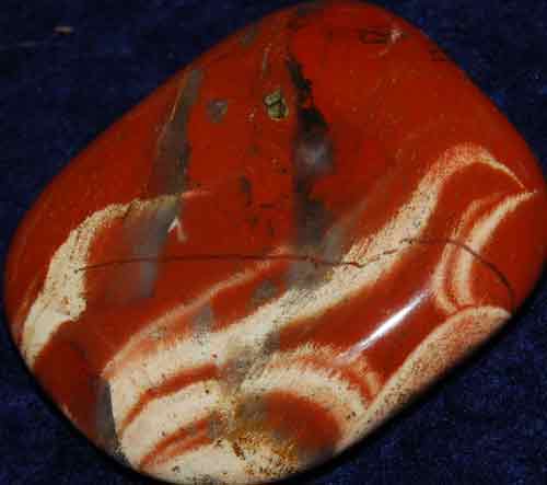 Red Striped Jasper Palm Stone #7