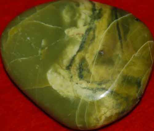 Serpentine Palm Stone with Pyrite Inclusions #18