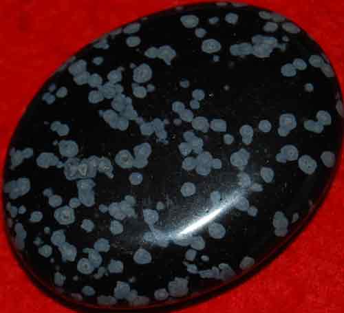 Snowflake Obsidian Soap-Shaped Palm Stone #10