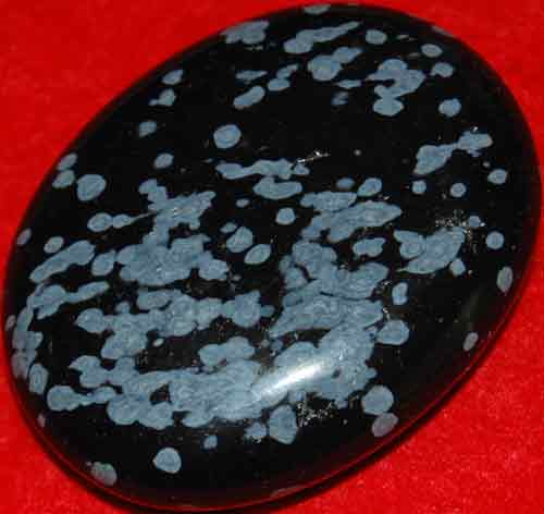 Snowflake Obsidian Soap-Shaped Palm Stone #15
