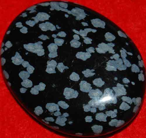 Snowflake Obsidian Soap-Shaped Palm Stone #3