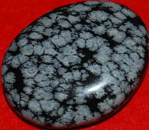 Snowflake Obsidian Soap-Shaped Palm Stone #5