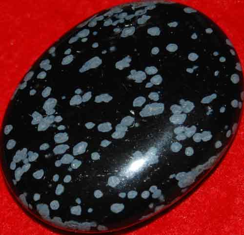 Snowflake Obsidian Soap-Shaped Palm Stone #6