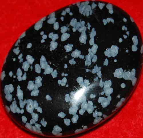 Snowflake Obsidian Soap-Shaped Palm Stone #8
