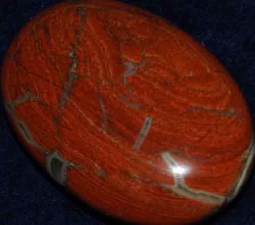 Silver Leaf Jasper Soap-Shaped Palm Stone #1