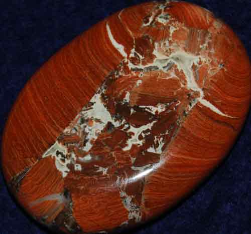 Silver Leaf Jasper Soap-Shaped Palm Stone #4