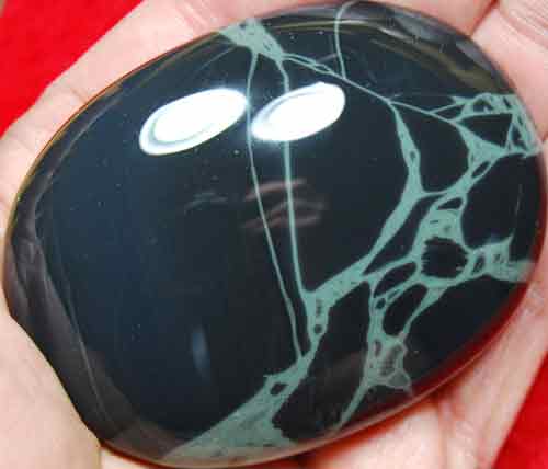Spider Obsidian Soap-Shaped Palm Stone #1