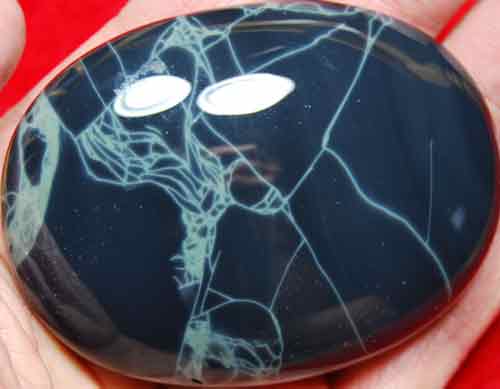 Spider Obsidian Soap-Shaped Palm Stone #2