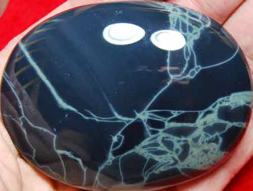 Spider Obsidian Soap-Shaped Palm Stone #4