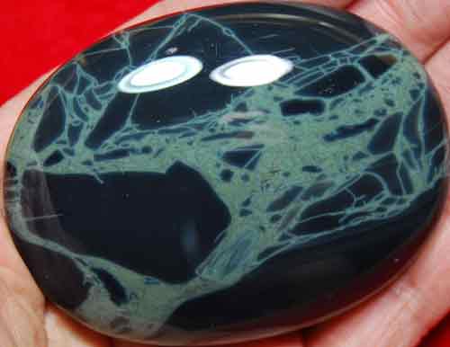 Spider Obsidian Soap-Shaped Palm Stone #7