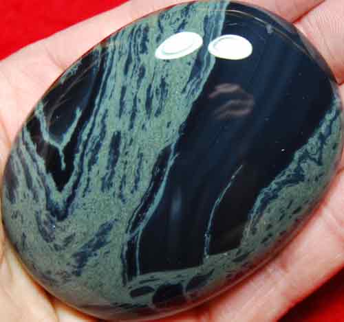Spider Obsidian Soap-Shaped Palm Stone #9