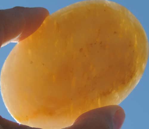 Yellow Aventurine Soap-Shaped Palm Stone #2