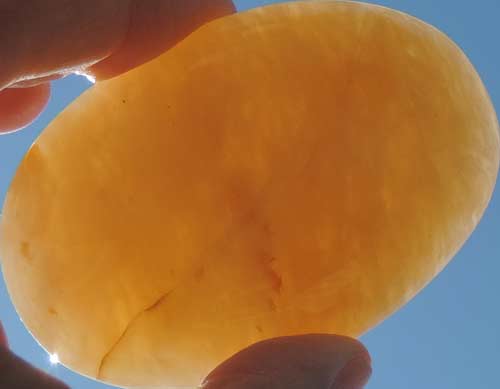 Yellow Aventurine Soap-Shaped Palm Stone #9