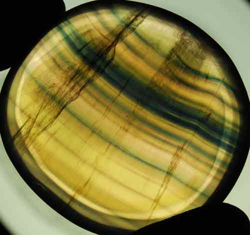 Yellow Green Fluorite Palm Stone #7