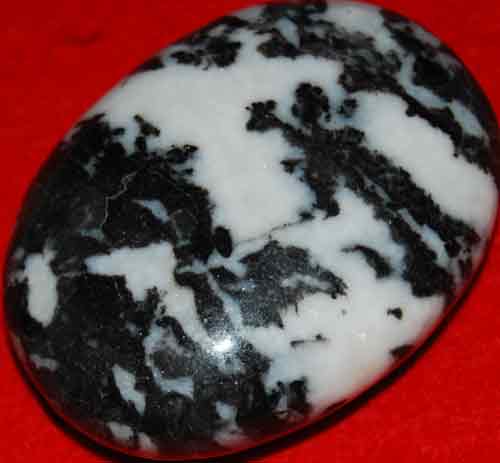 Zebra Stone/Jasper Soap-Shaped Palm Stone #13