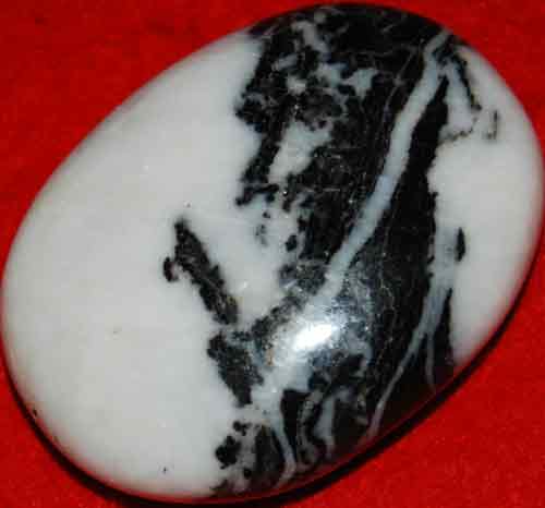 Zebra Stone/Jasper Soap-Shaped Palm Stone #2