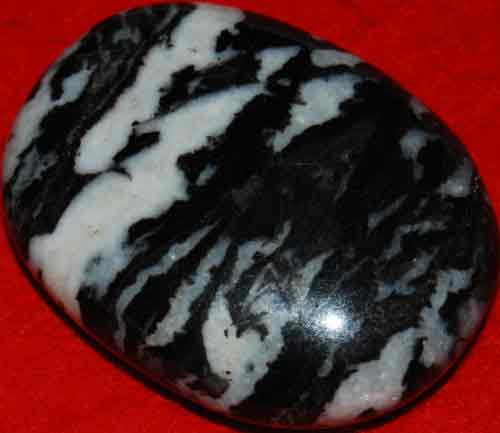 Zebra Stone/Jasper Soap-Shaped Palm Stone #3