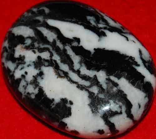 Zebra Stone/Jasper Soap-Shaped Palm Stone #5