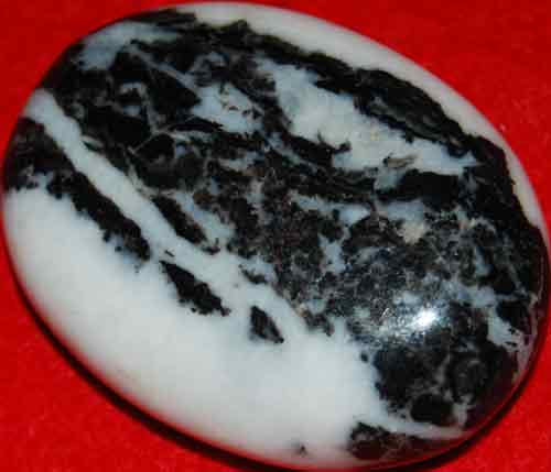Zebra Stone/Jasper Soap-Shaped Palm Stone #6