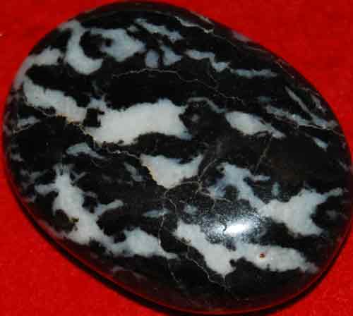 Zebra Stone/Jasper Soap-Shaped Palm Stone #8