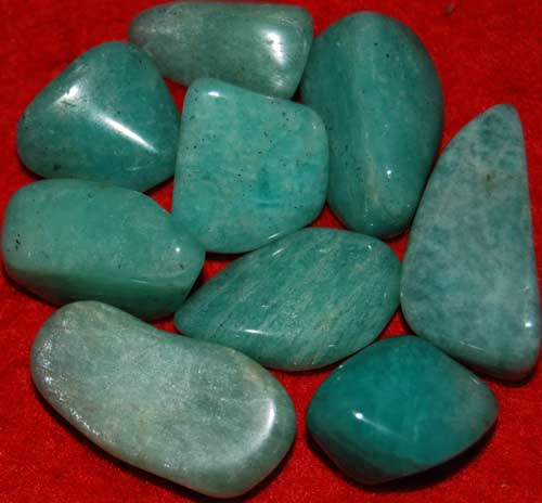 9 Amazonite Tumbled Stones #15