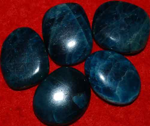 5 Apatite Tumbled Flat Stones #13