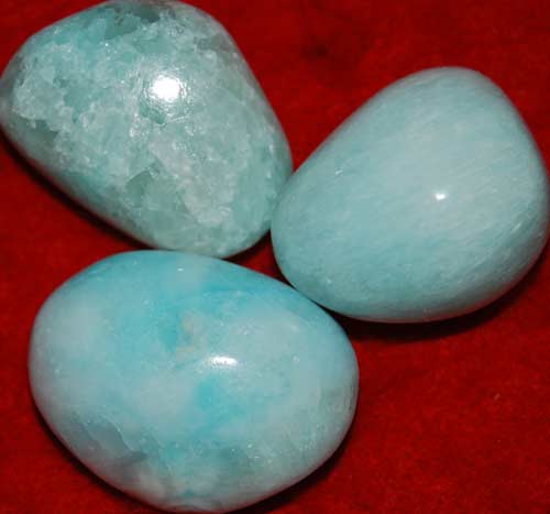 Three Blue Aragonite Tumbled Stones #10