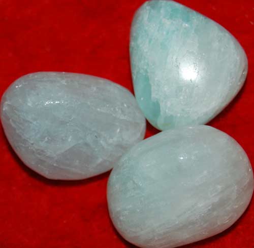 Three Blue Aragonite Tumbled Stones #2