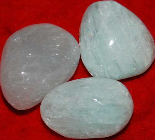 Three Blue Aragonite Tumbled Stones #3