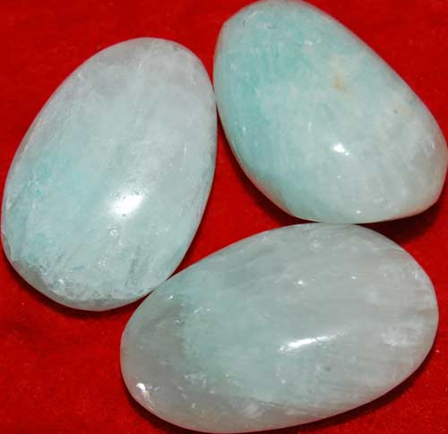 Three Blue Aragonite Tumbled Stones #5