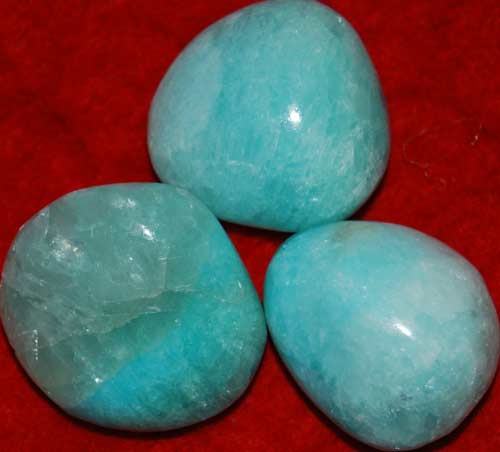 Three Blue Aragonite Tumbled Stones #8