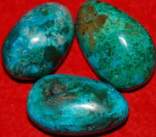 3 Chrysocolla Tumbled Stones #14