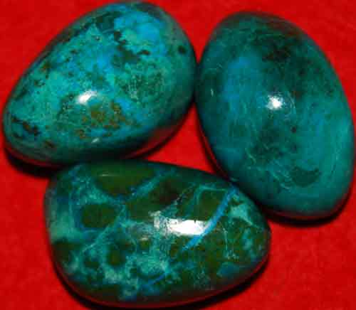 3 Chrysocolla Tumbled Stones #5