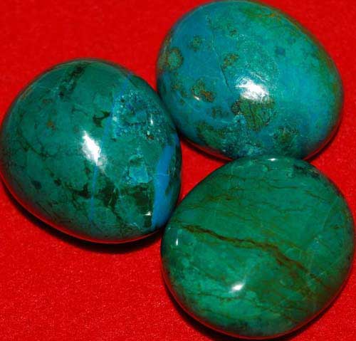 3 Chrysocolla Tumbled Stones #6