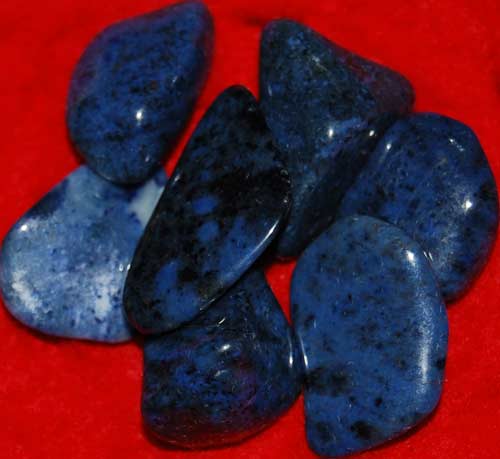 Seven Dumortierite Tumbled Stones #12