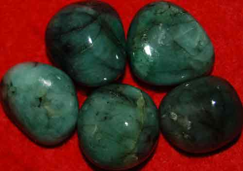 5 Emerald Tumbled Stones #3