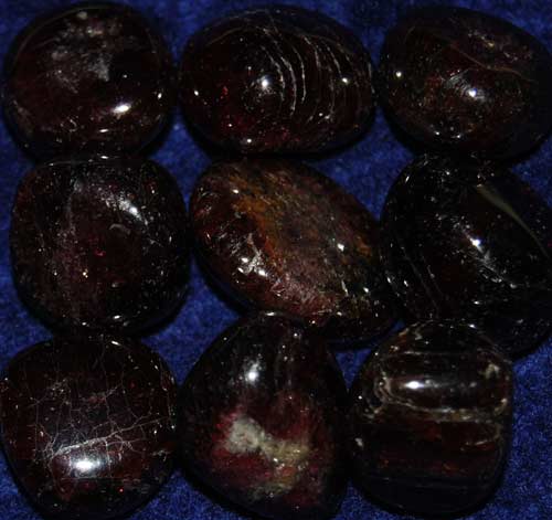 Nine Garnet Tumbled Stones #10