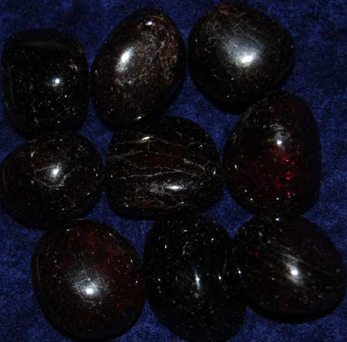 Nine Garnet Tumbled Stones #11